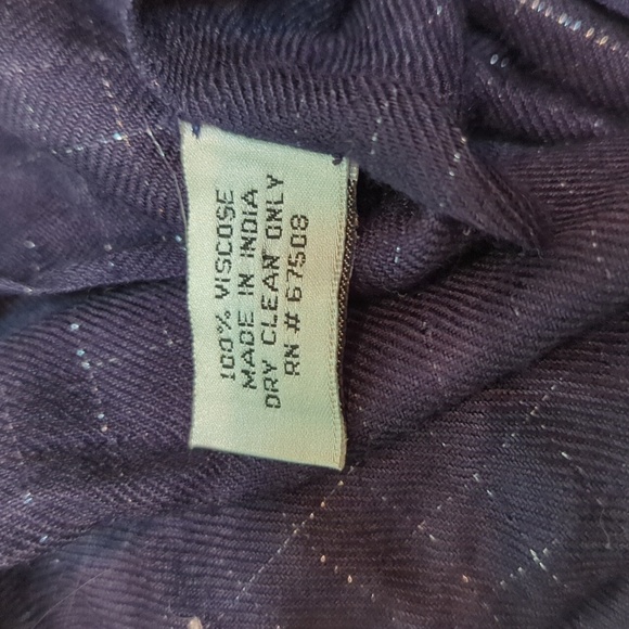 Collection XIIX Navy Plaid Unisex Scarf 100% Viscose 78" Long - Picture 3 of 6